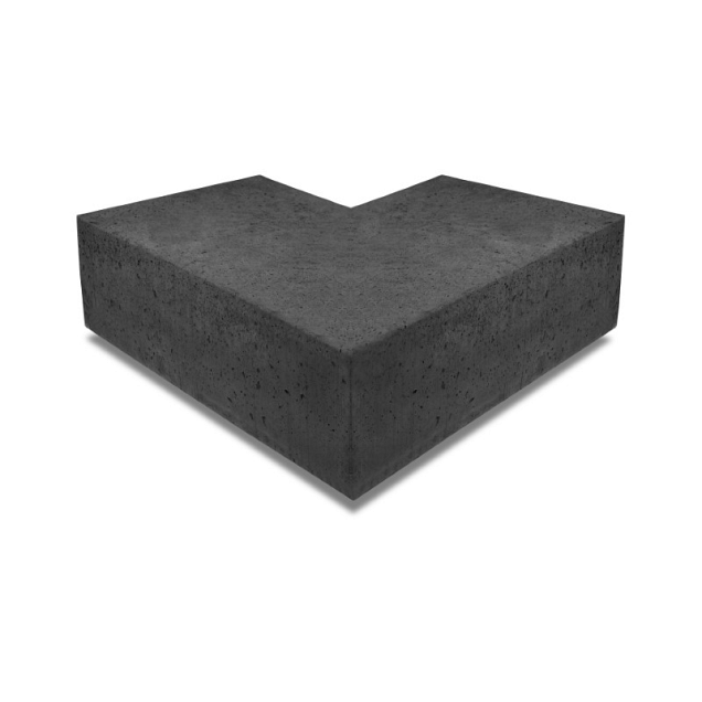 Oudhollandsch hoekstuk traptrede 90° buiten 40x20 Carbon