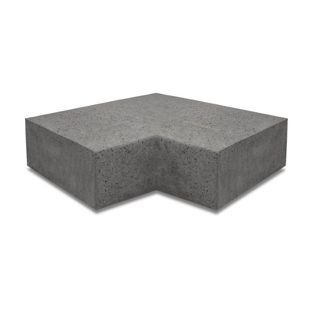 Oudhollandsch hoekstuk traptrede 90° binnen 40x20 Antraciet