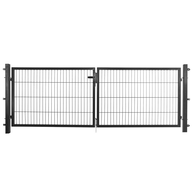 Dubbele poort antraciet 100x300 cm