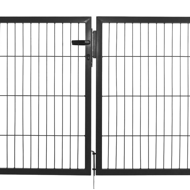 Dubbele poort antraciet 100x300 cm