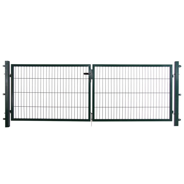 Dubbele poort groen 120x300 cm