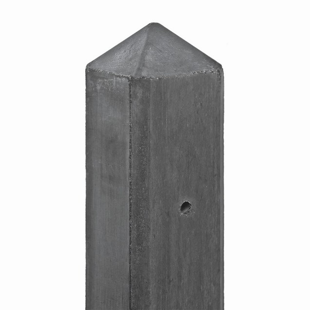 Berton©-paal antraciet diamantkop 10x10x180 cm