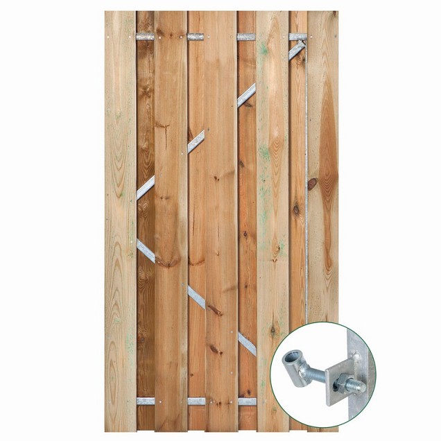 Tuindeur geïmpregneerd 9 planks Solide 180x90 cm