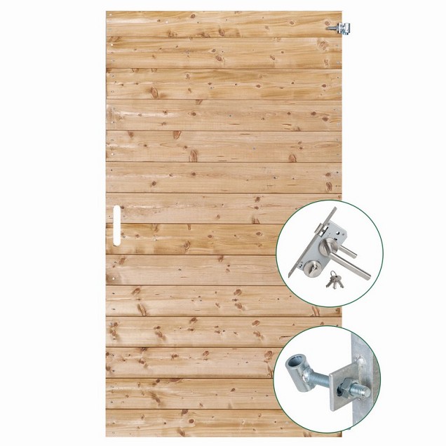 Tuindeur geïmpregneerd (rechtsdraaiend) Petten 200x100 cm met rvs inbouwslotset
