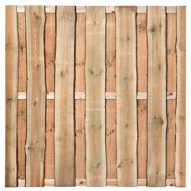 Tuinscherm geïmpregneerd 12 planks Rustiek 180x180 cm