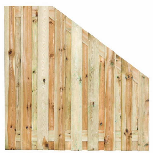Tuinscherm geïmp. 19 planks Vasse 180-90x180 cm VERLOOP