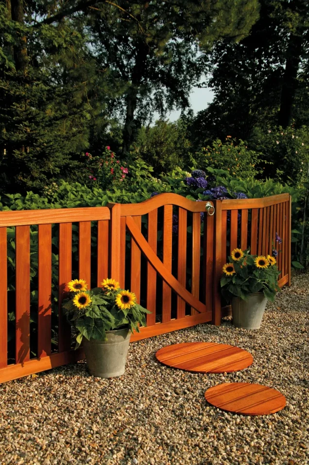 Bangkirai tuinhek "Luxe" recht 13L 12mm 36x1800x700mm glad / RVS bc